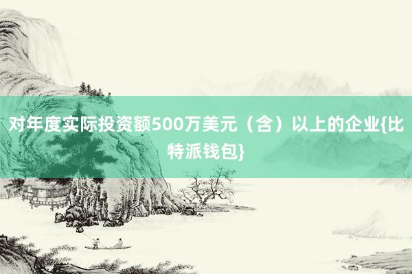 对年度实际投资额500万美元（含）以上的企业{比特派钱包}