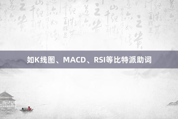 如K线图、MACD、RSI等比特派助词