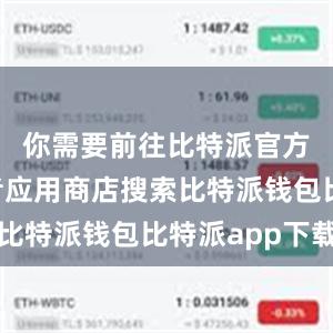 你需要前往比特派官方网站或者应用商店搜索比特派钱包比特派app下载