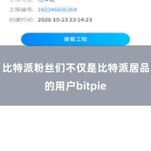 比特派粉丝们不仅是比特派居品的用户bitpie